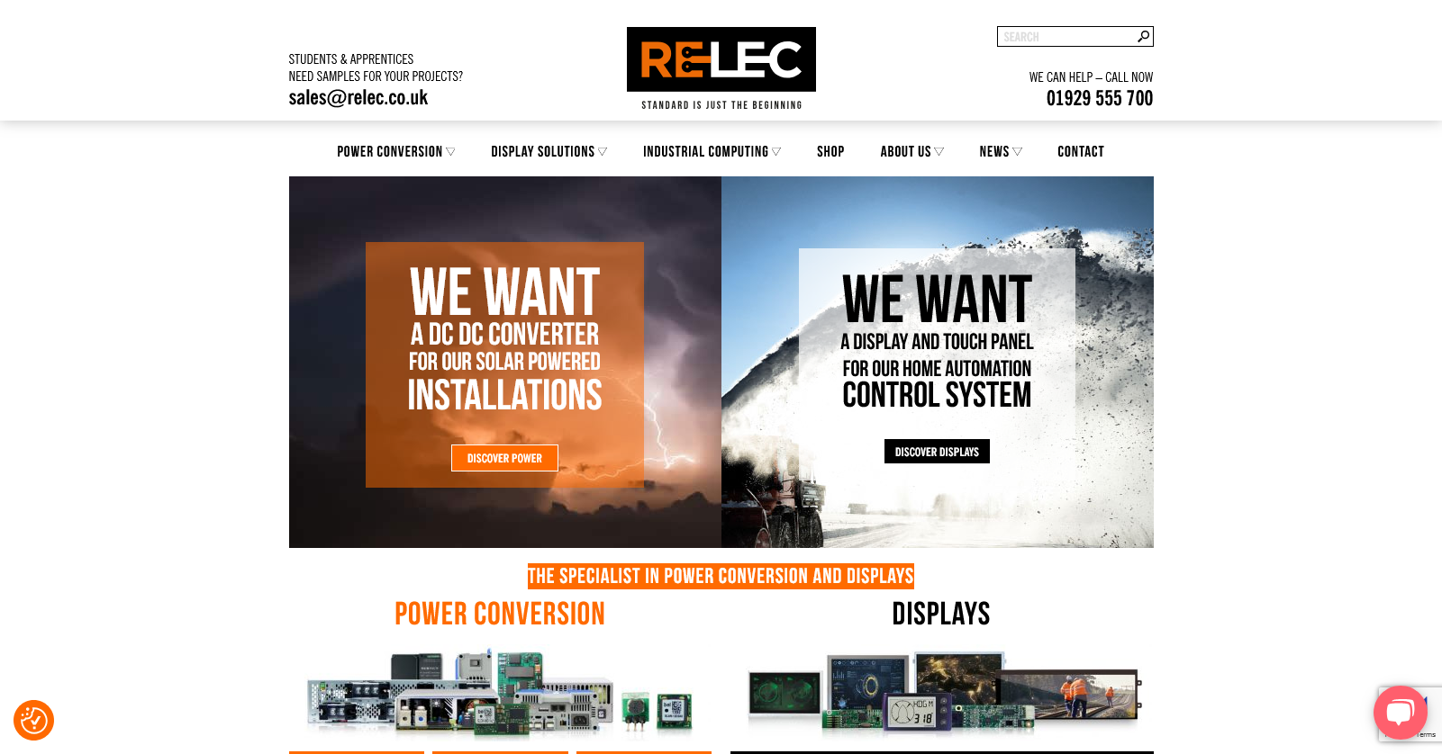 Relec Electronics Ltd Website