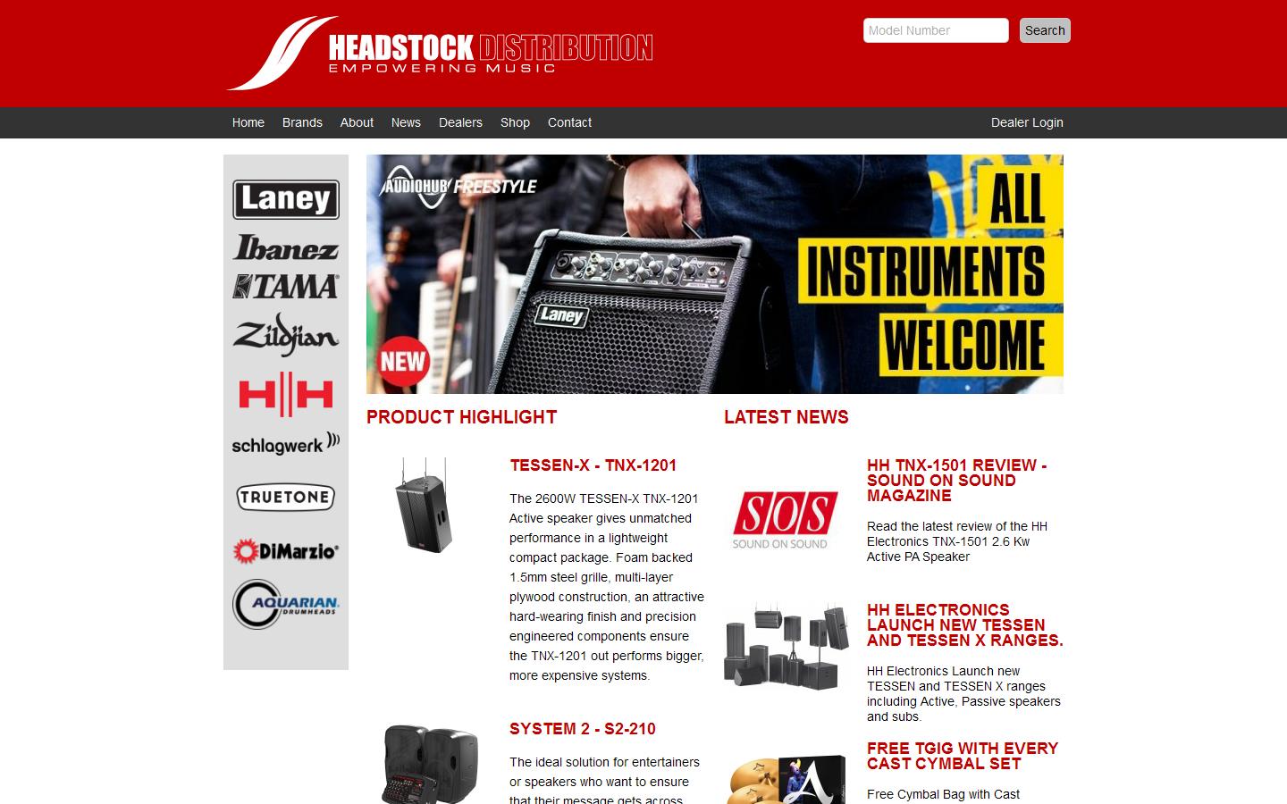 Headstock Distribution Website