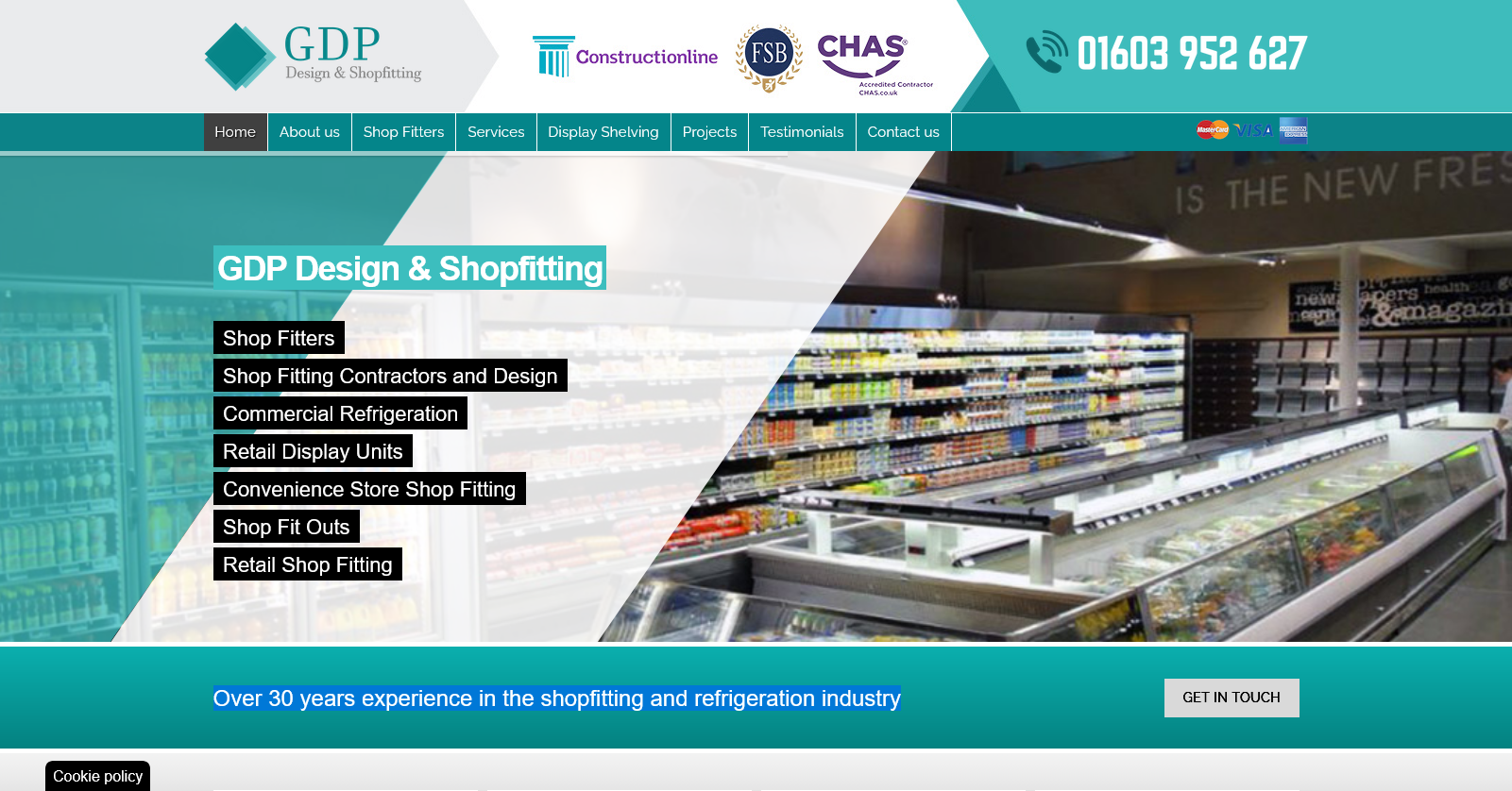 GDP Design & Shopfitting Ltd Website