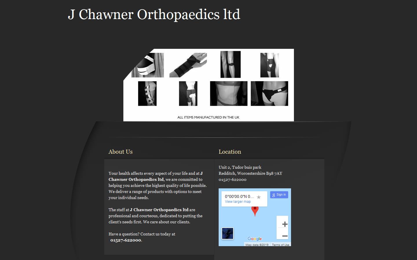 J Chawner Orthopaedics Website