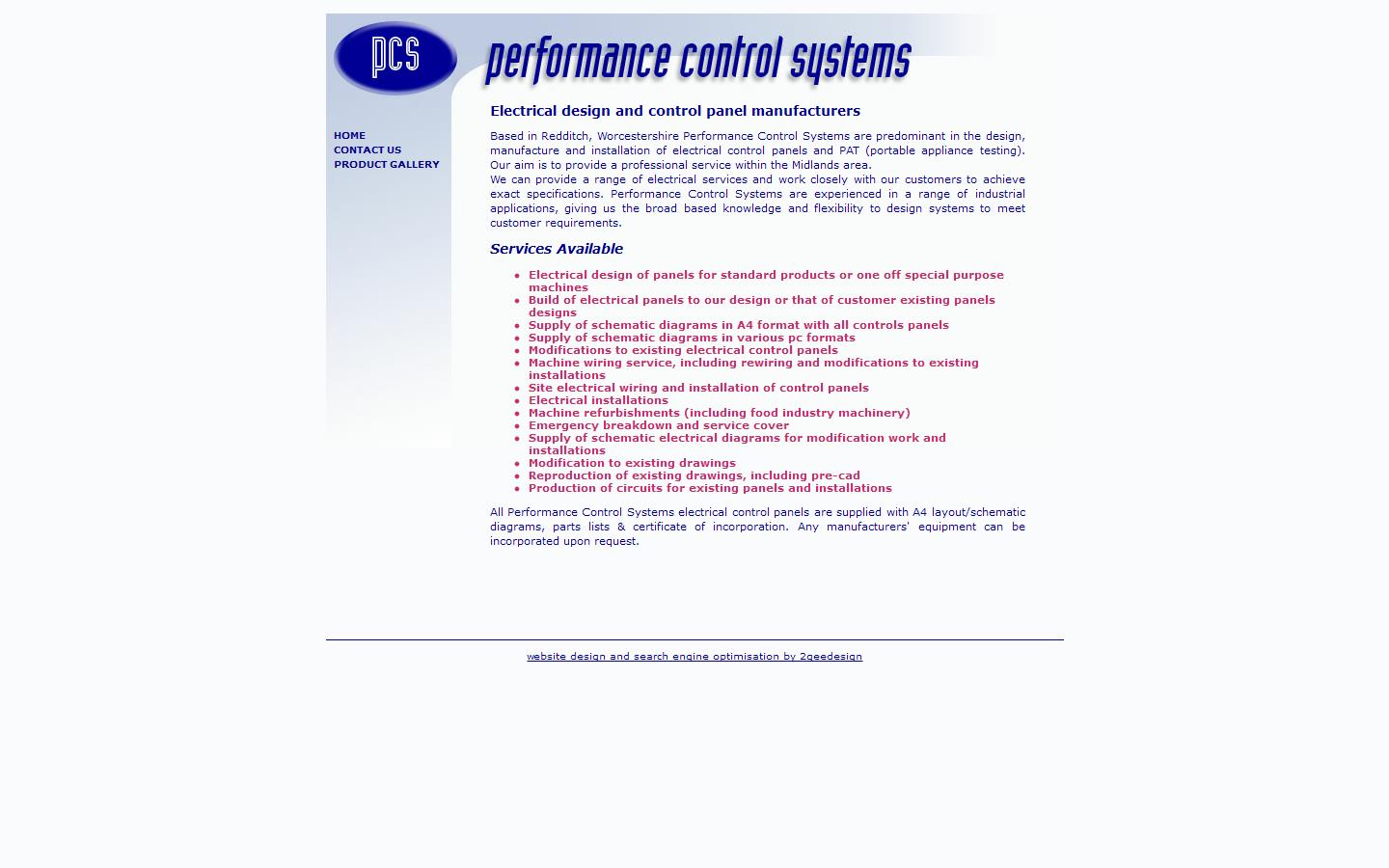 Performance Control Systems Website