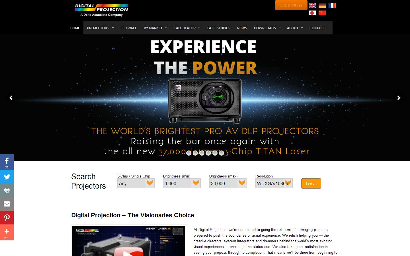 Digital Projection Website