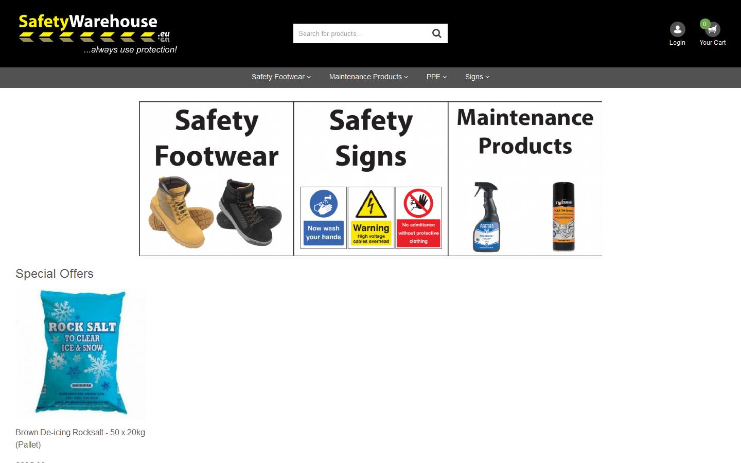 Safety Warehouse Ltd Website