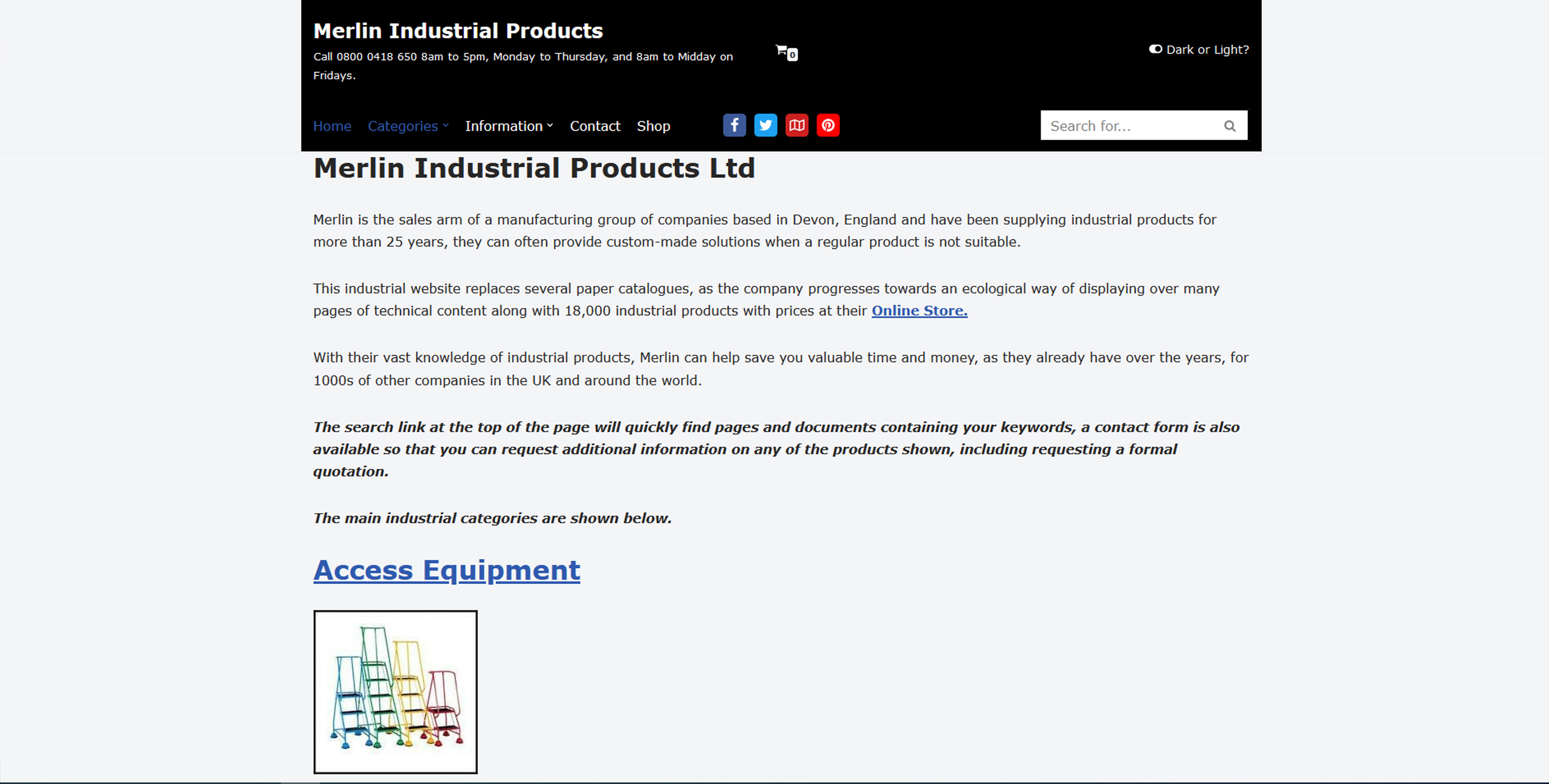 Merlin Industrial Products Ltd Website