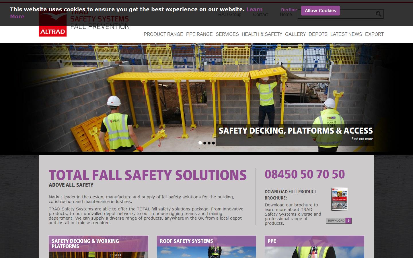 T R A D Safety Systems Ltd Website