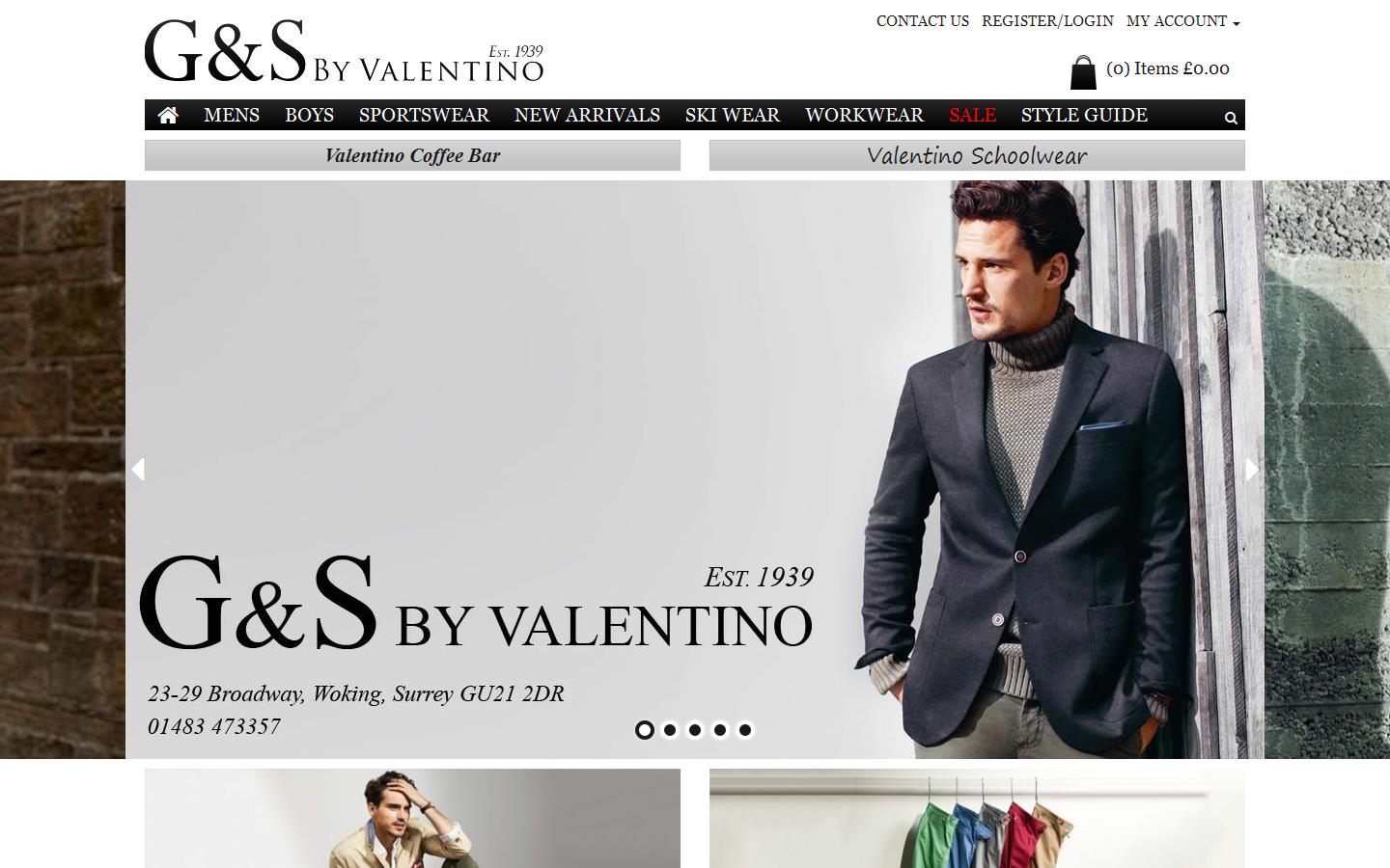 G & S by Valentino Website