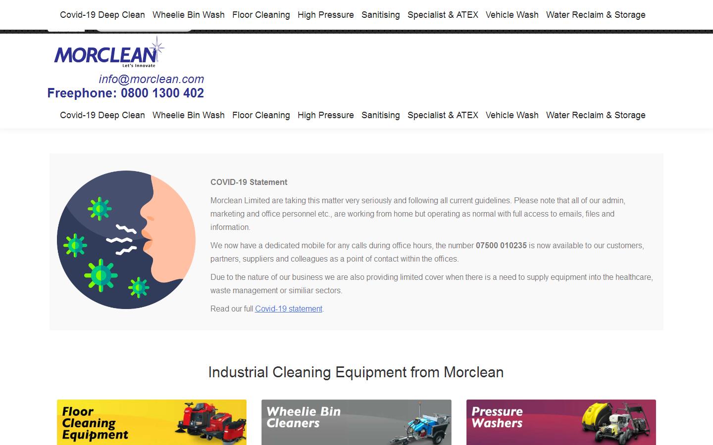 Morclean Ltd Website