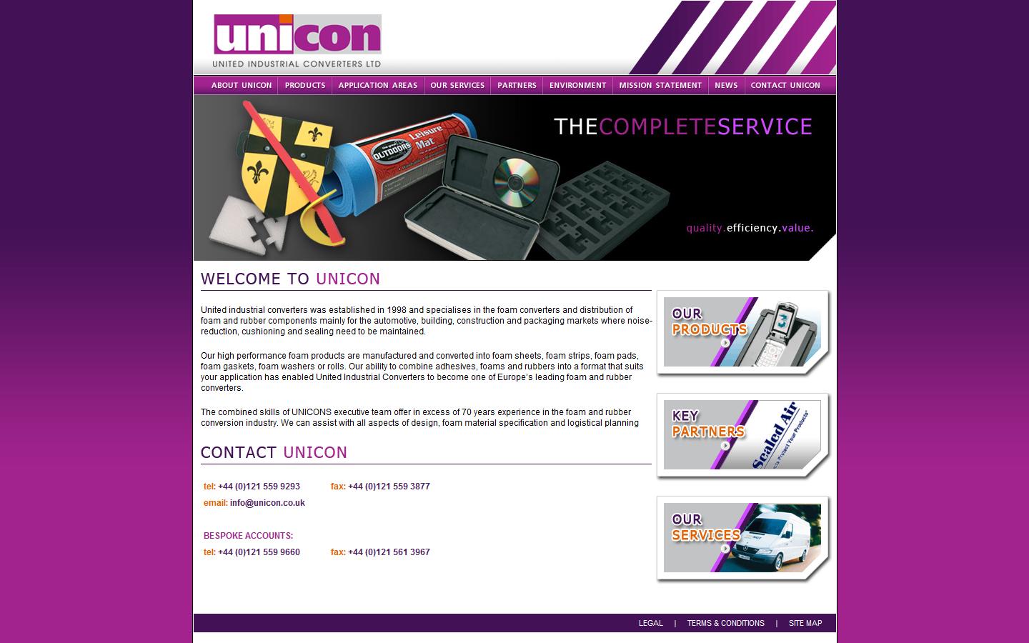 Unicon United Industrial Converters Ltd Website