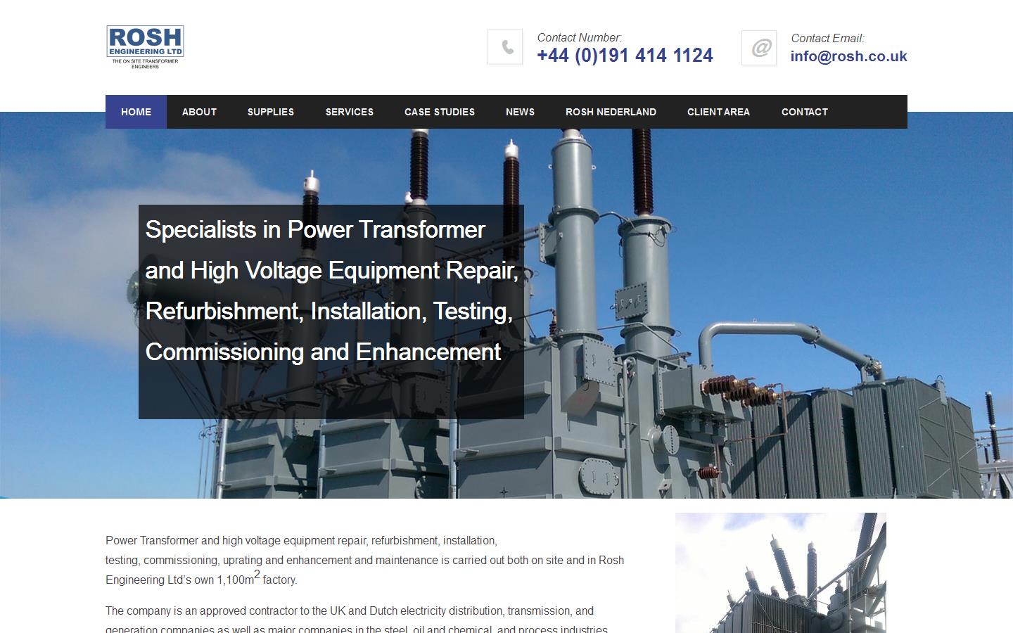 Rosh Engineering Ltd Website