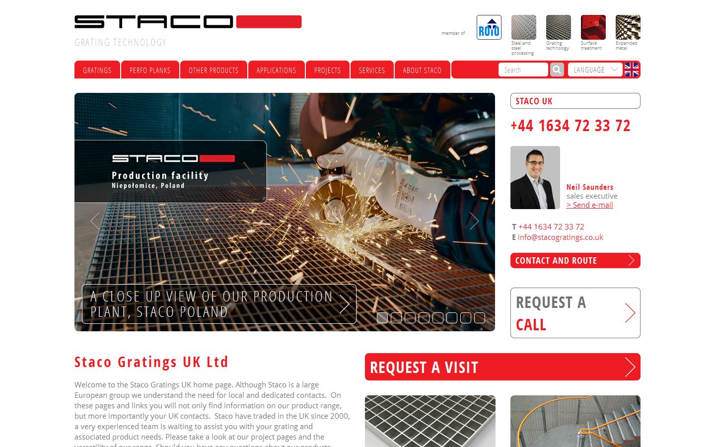 Staco Gratings Website