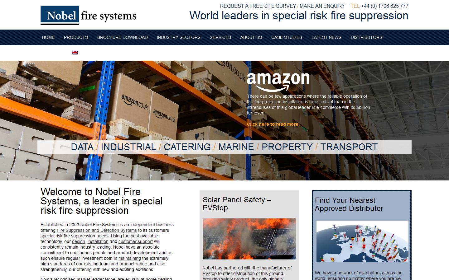 Nobel Fire Systems Website