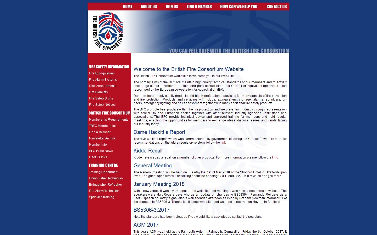 The British Fire Consortium Website