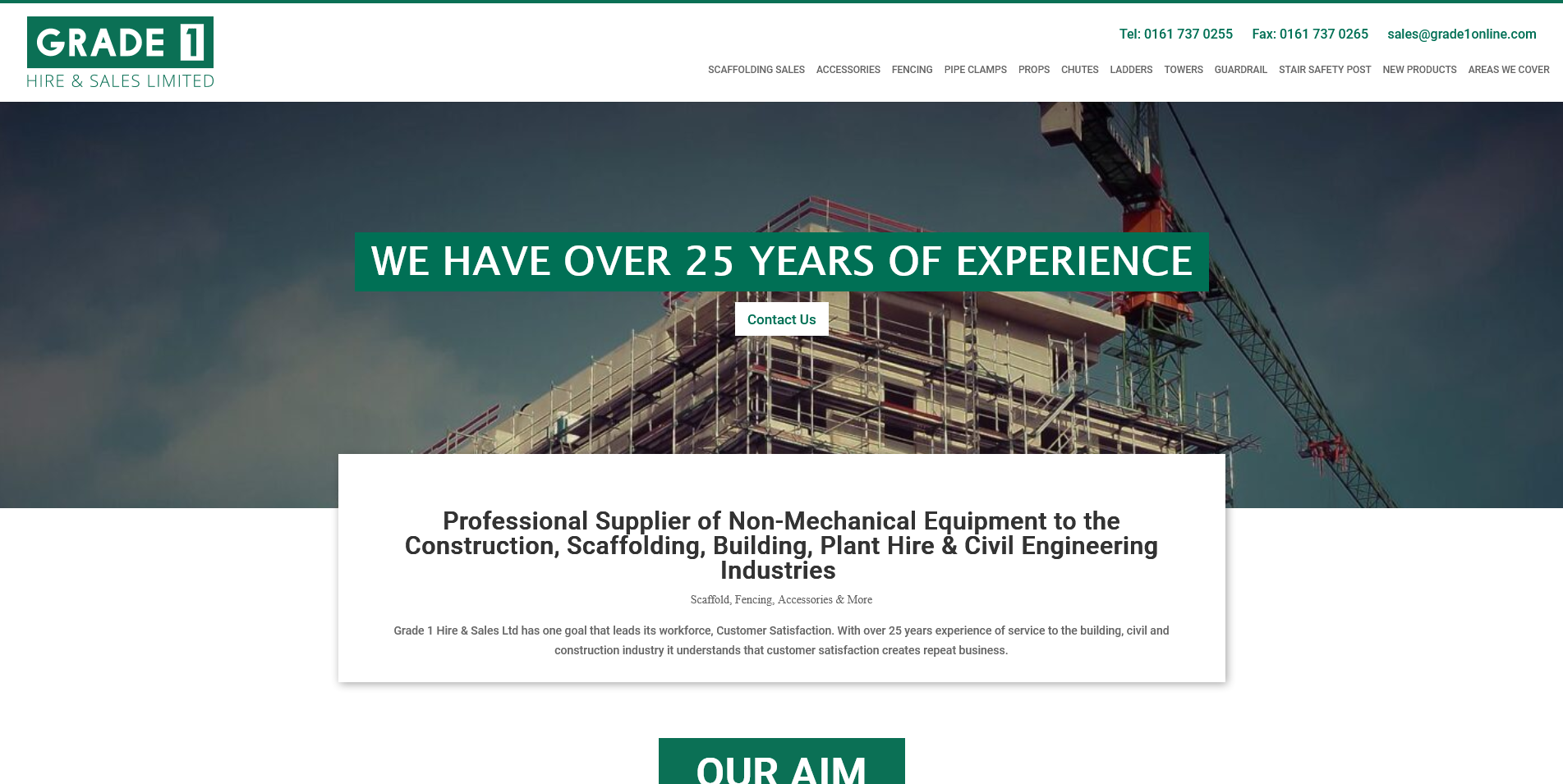 Grade 1 Hire & Sales Ltd Website