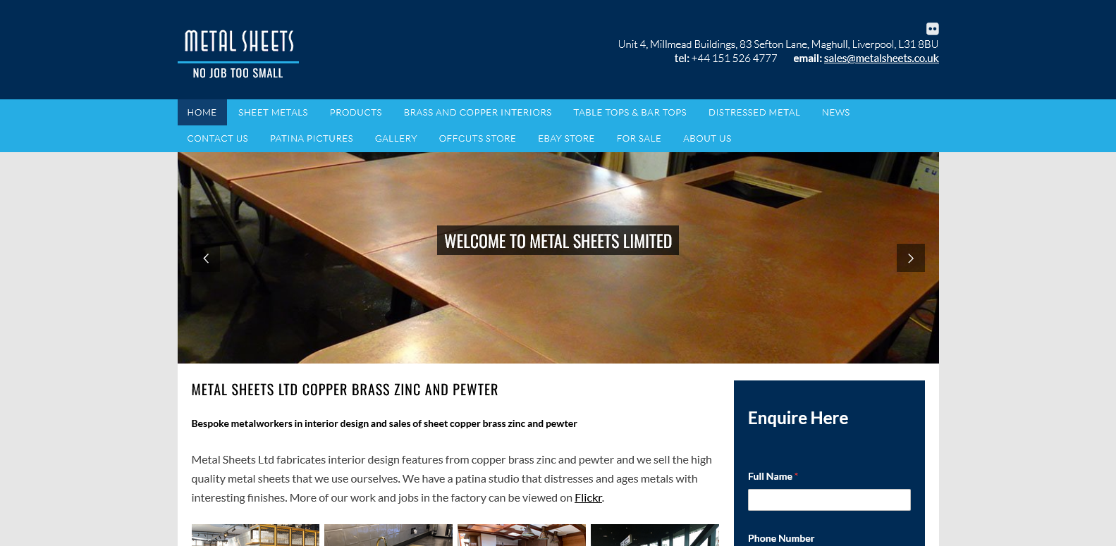 Metal Sheets Ltd Website