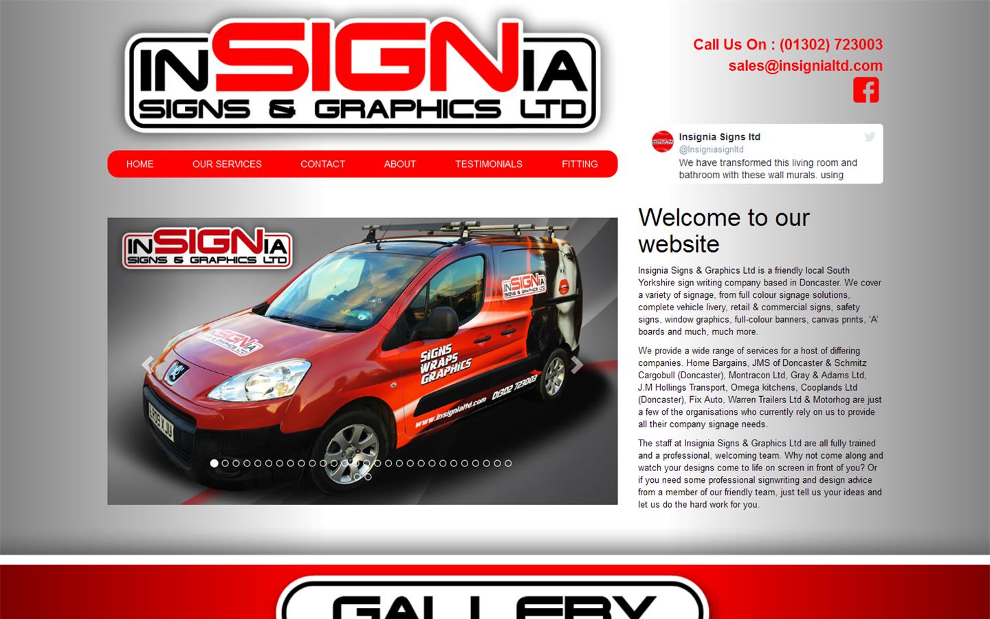 Insignia Signs & Graphics Website