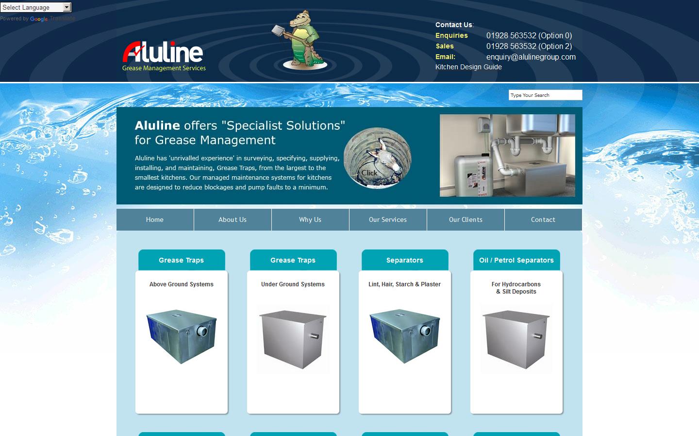 Aluline Grease Management Services  Website