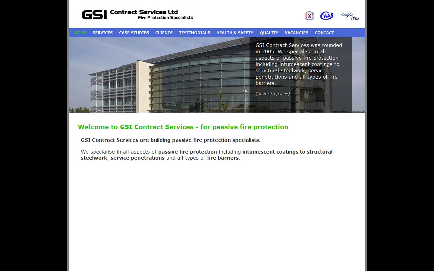 GSI Contract Services Ltd Website