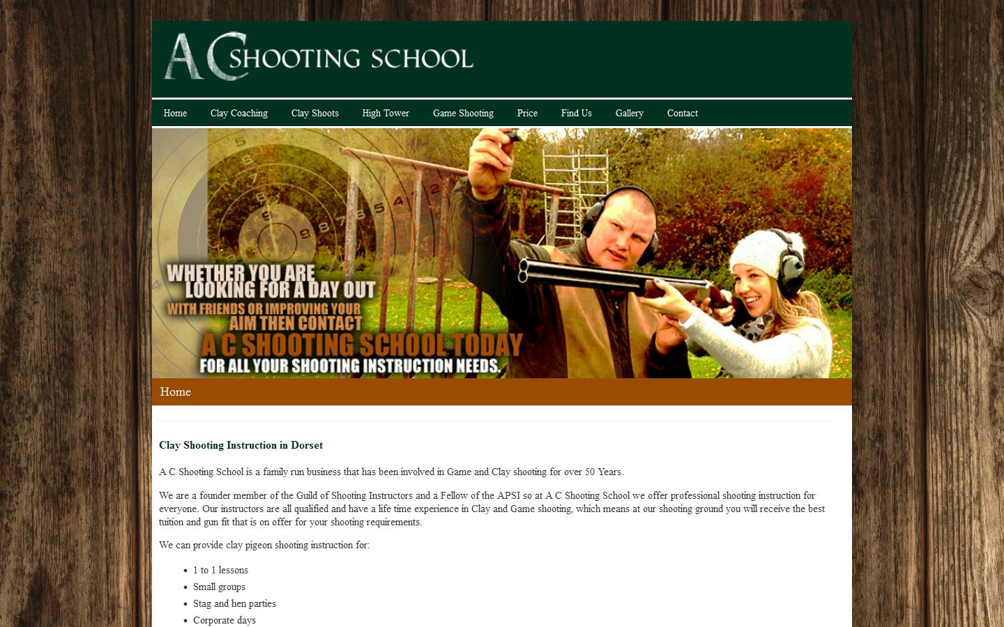 A C Shooting School Website