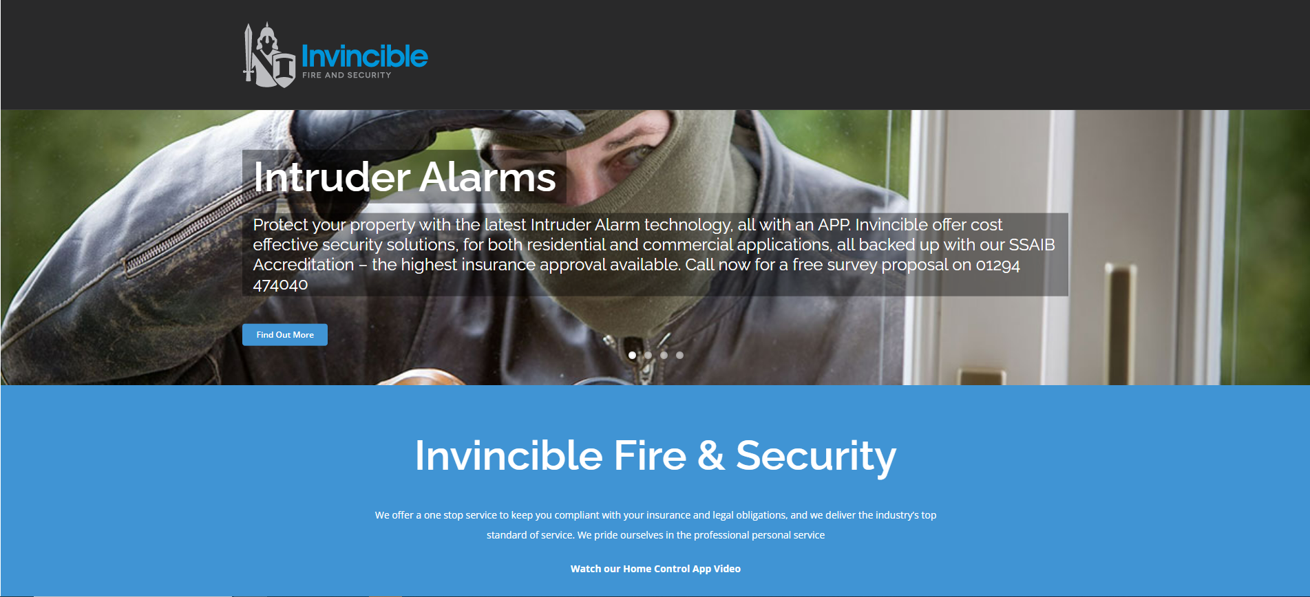 Invincible Fire & Security Website