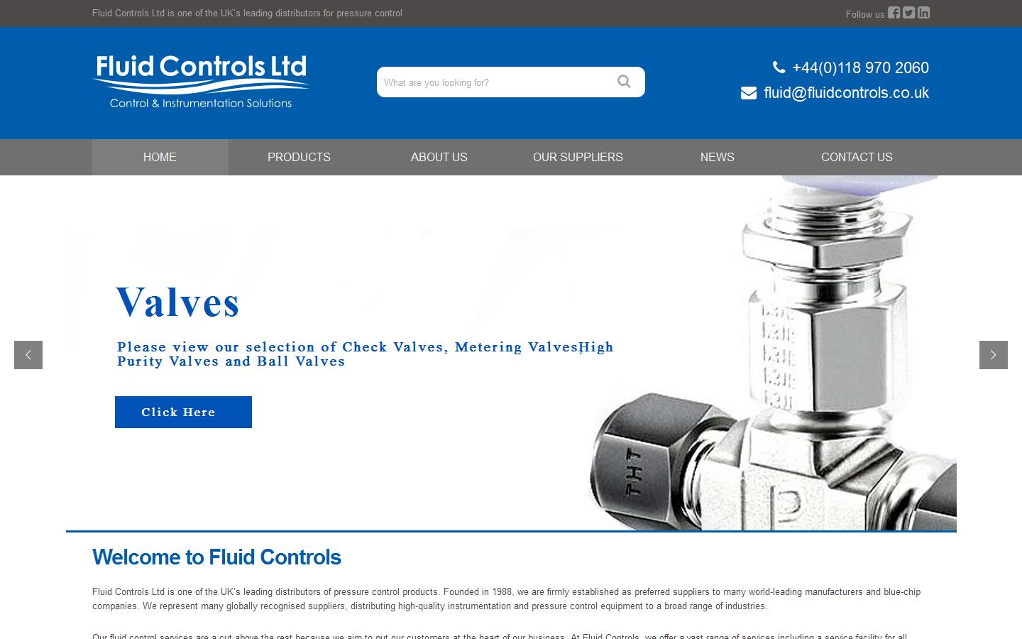 Fluid Controls Ltd Website