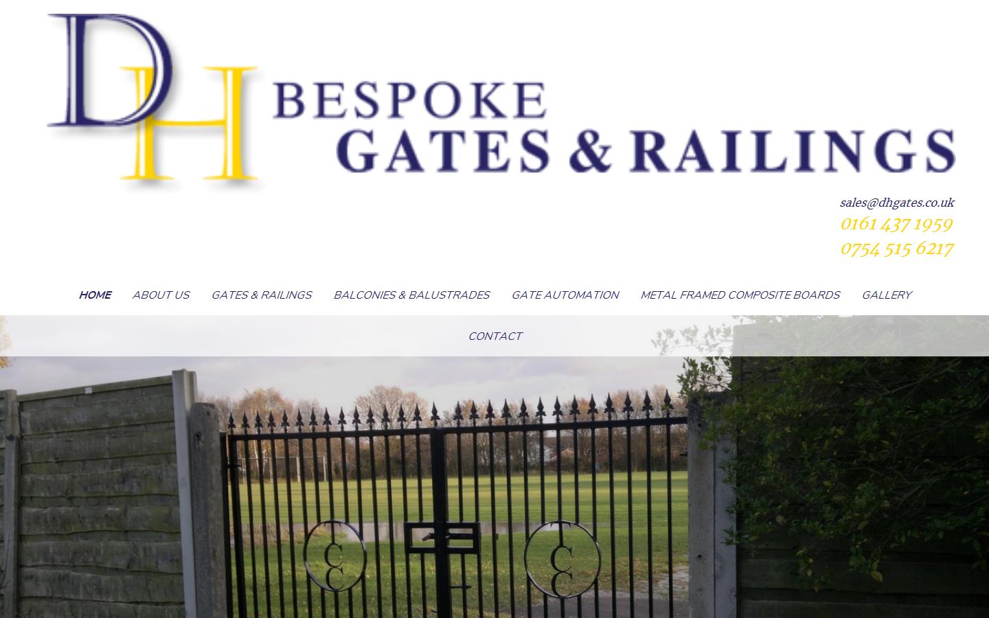 D H Bespoke Gates & Railings Website