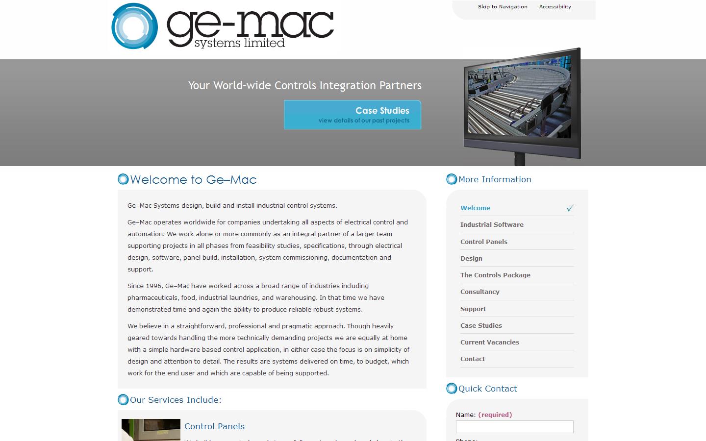 Ge-mac Systems Ltd Website