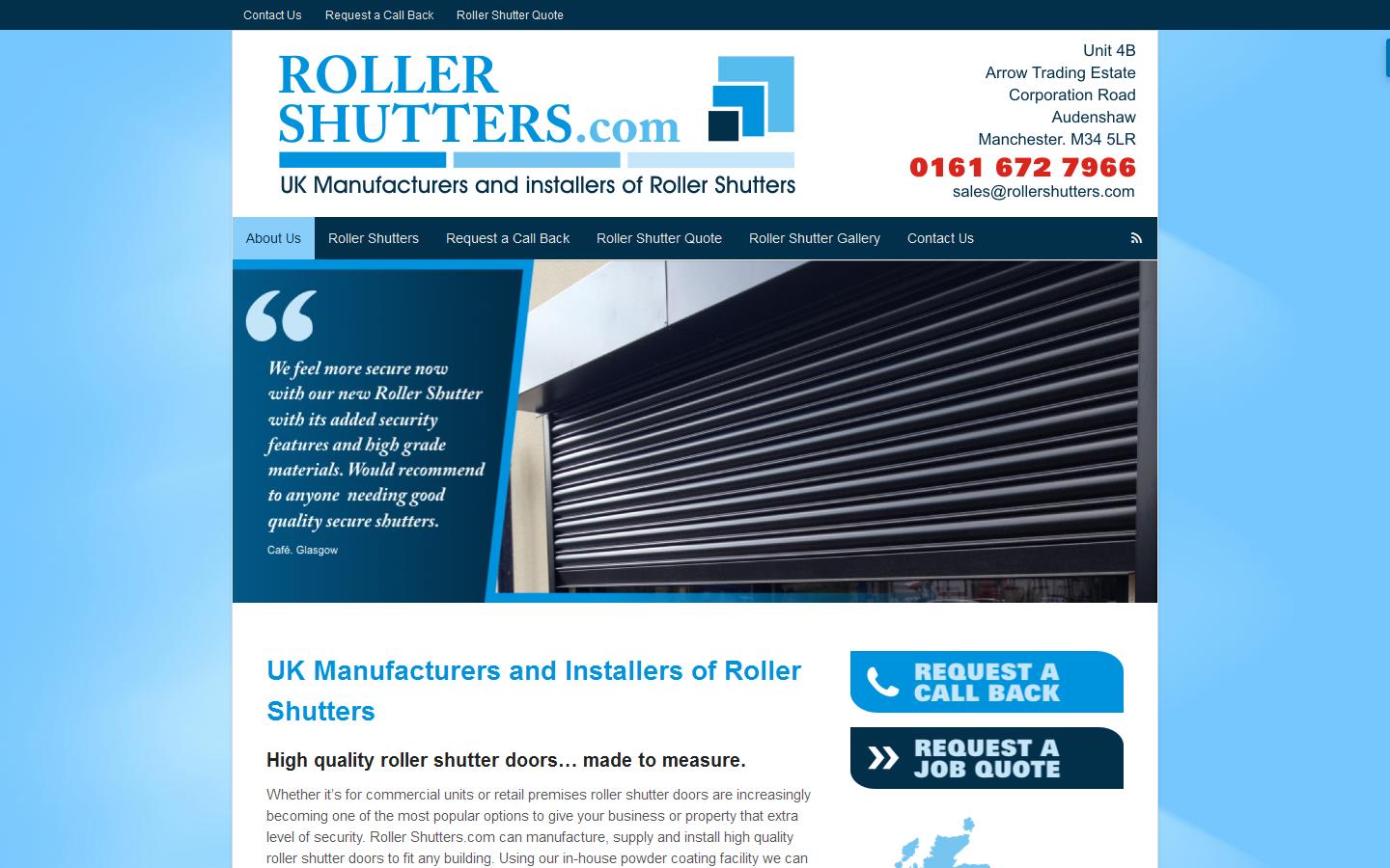 Roller Shutters.com Website