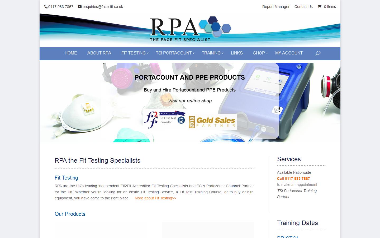 Respiratory Protective Assessment Ltd Website