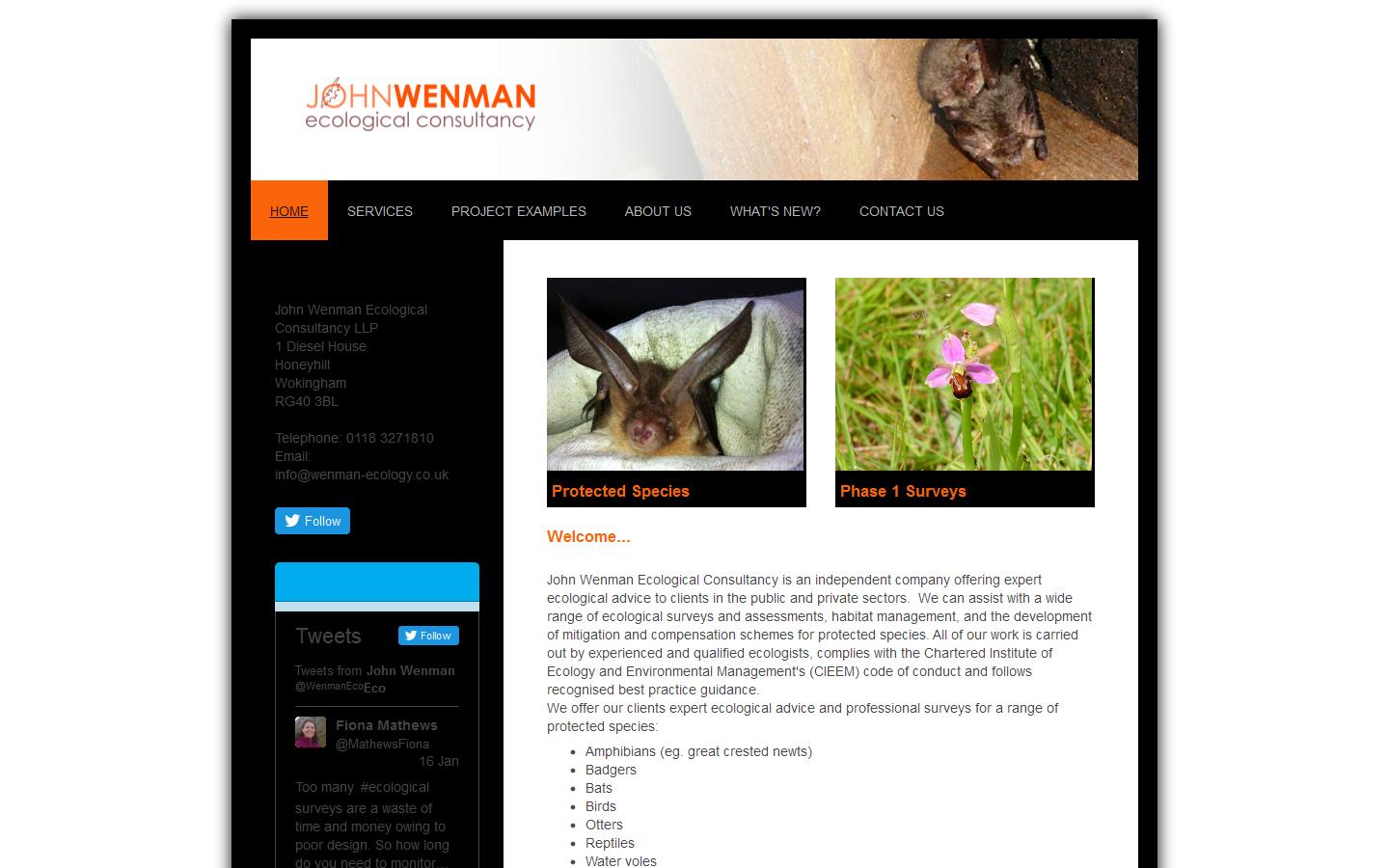 John Wenman Ecological Consultancy LLP Website