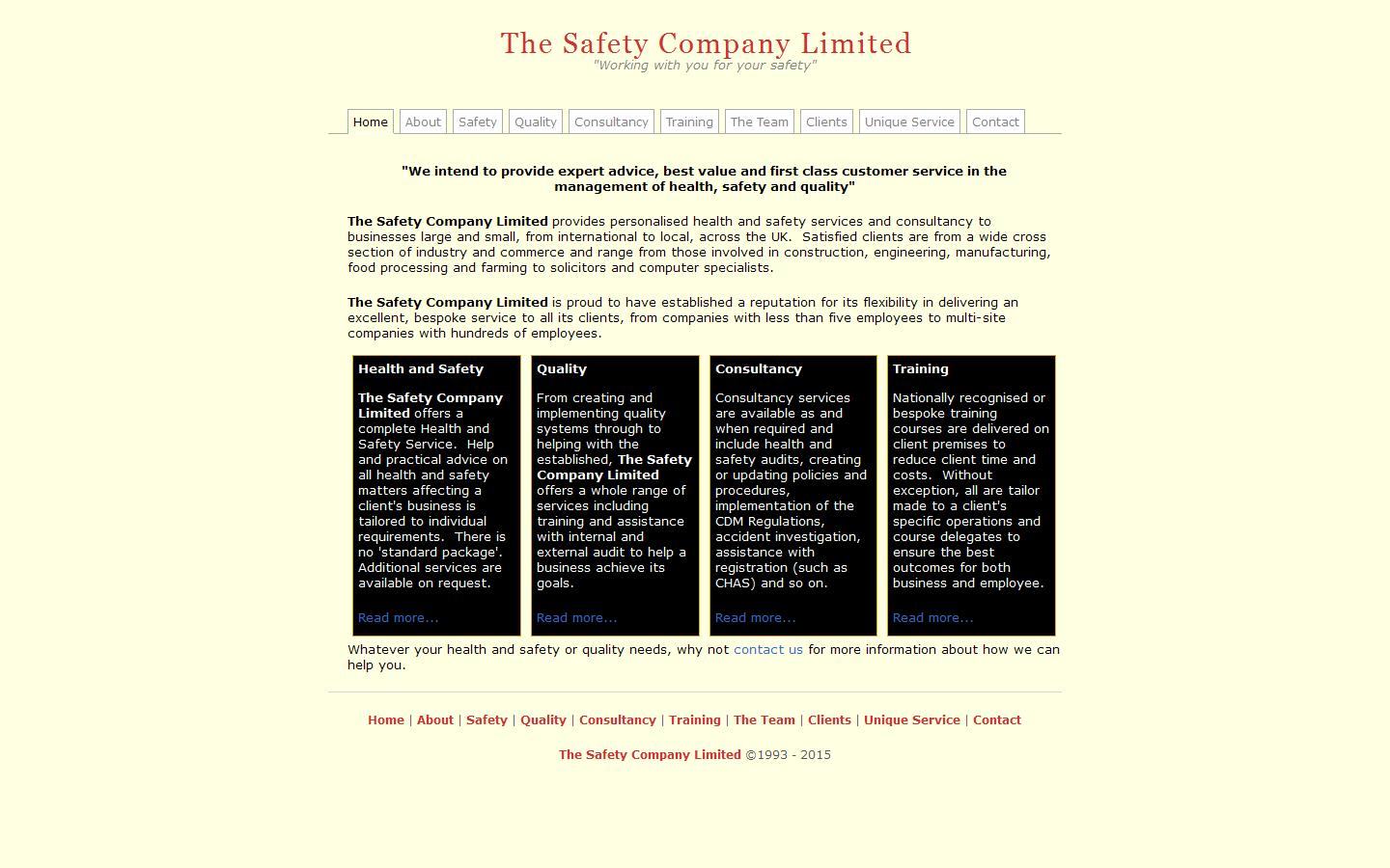 The Safety Company Ltd Website