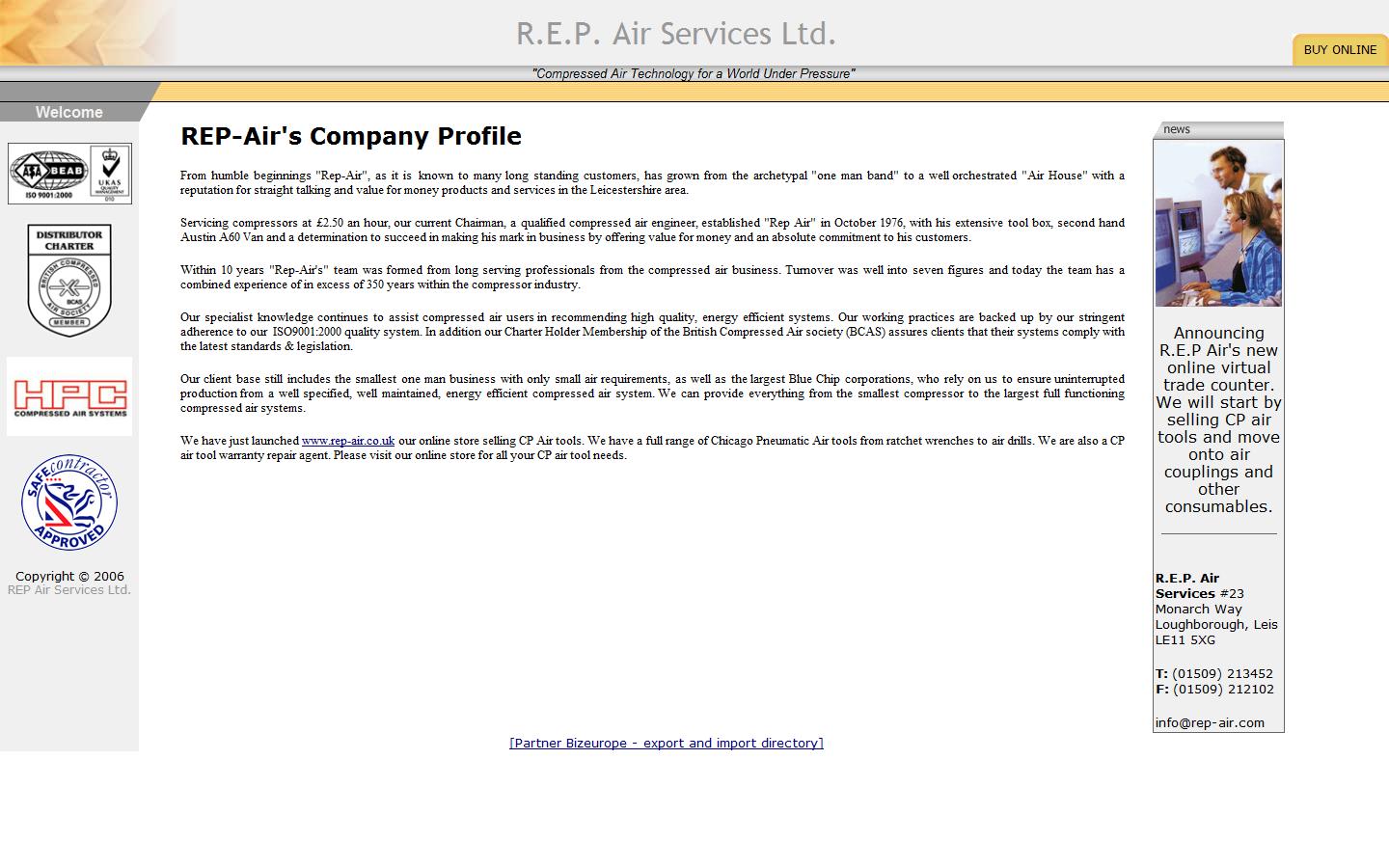 REP Air Services Ltd Website