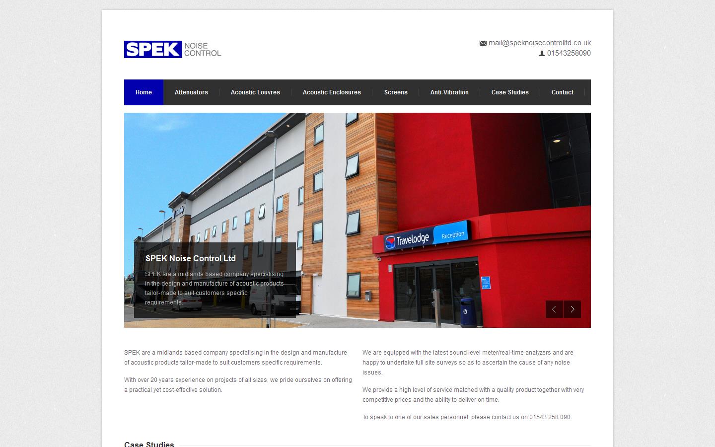 Spek Noise Control Ltd Website