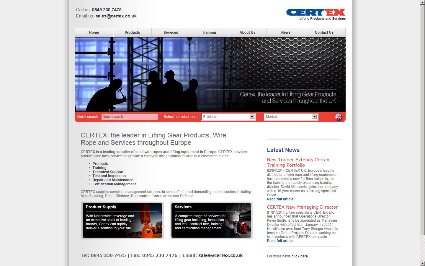 Certex UK Website