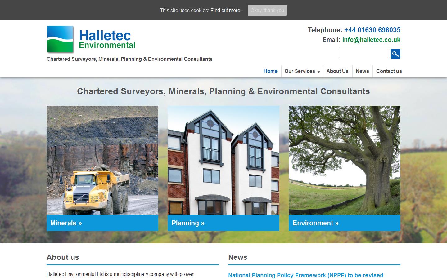 Halletec Environmental Ltd Website