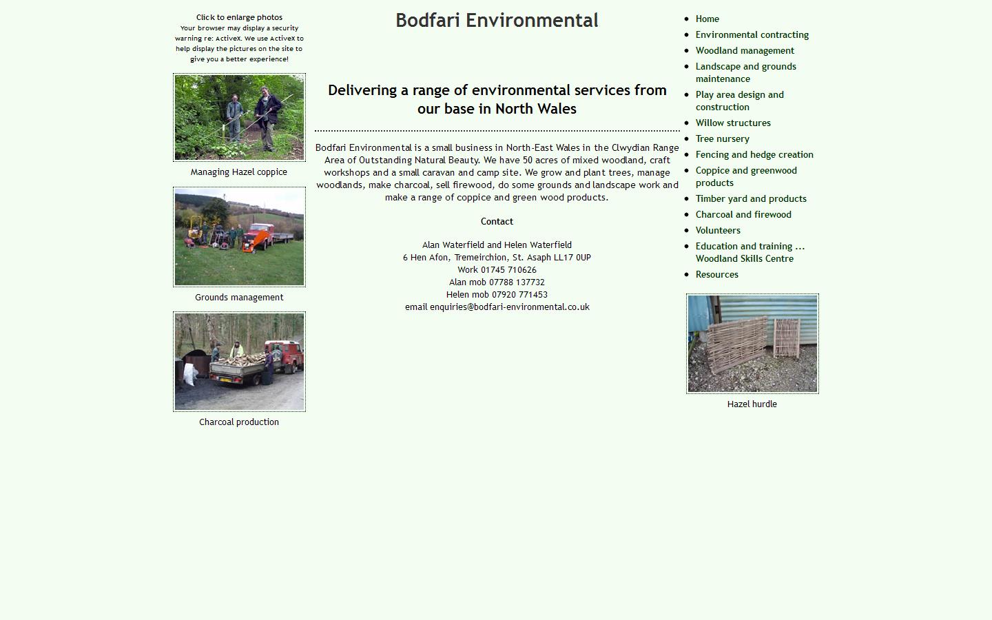 Bodfari Environmental Website