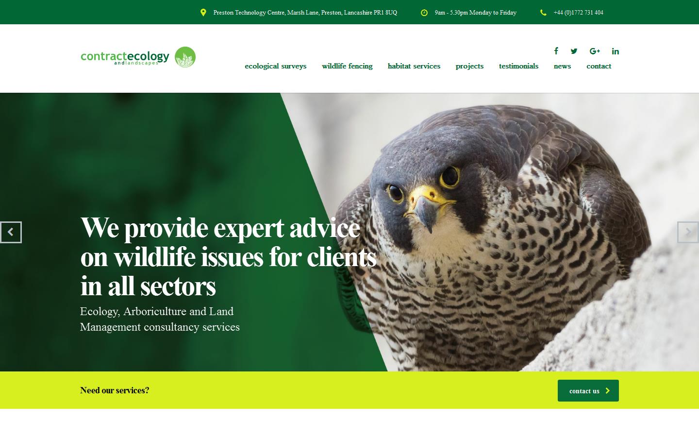 Contract Ecology Ltd Website