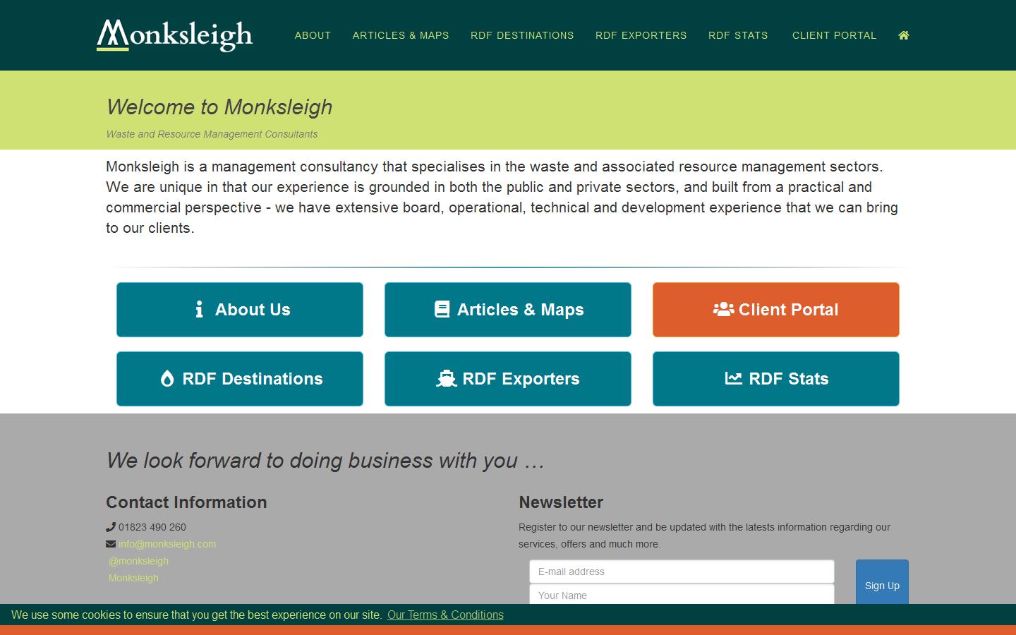 Monksleigh Ltd Website