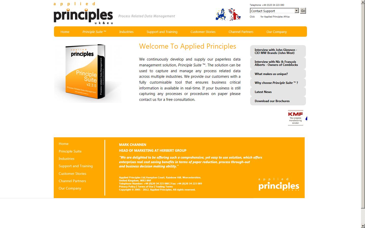 Applied Principles Ltd Website