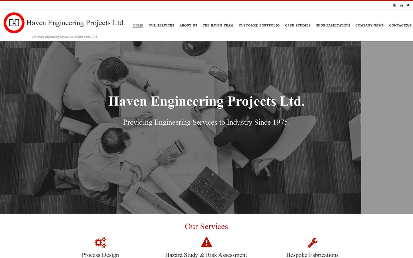 Haven Engineering Projects Ltd Website