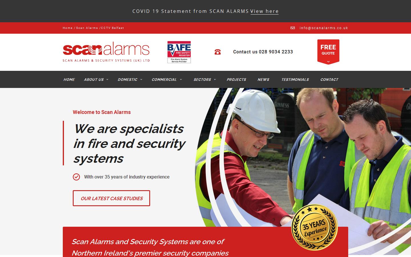 Scan Alarms Security Systems UK Ltd Website