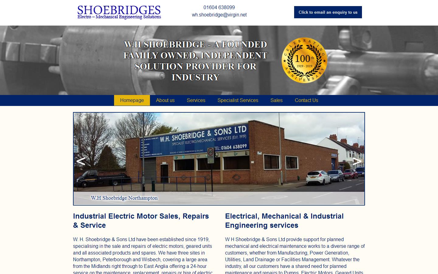 Shoebridges Website