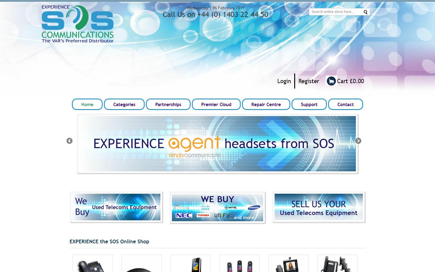 S O S Communications Website