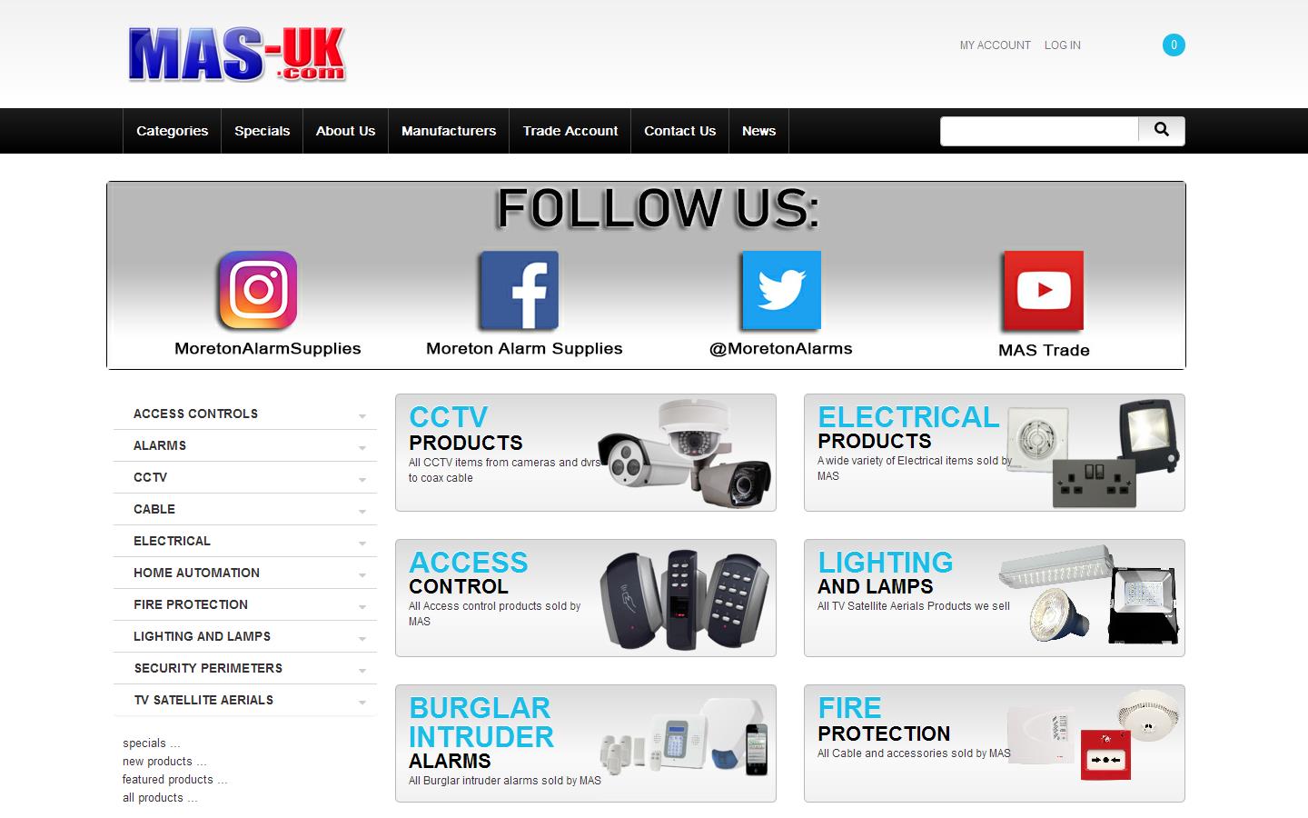 Moreton Alarms Supplies Website