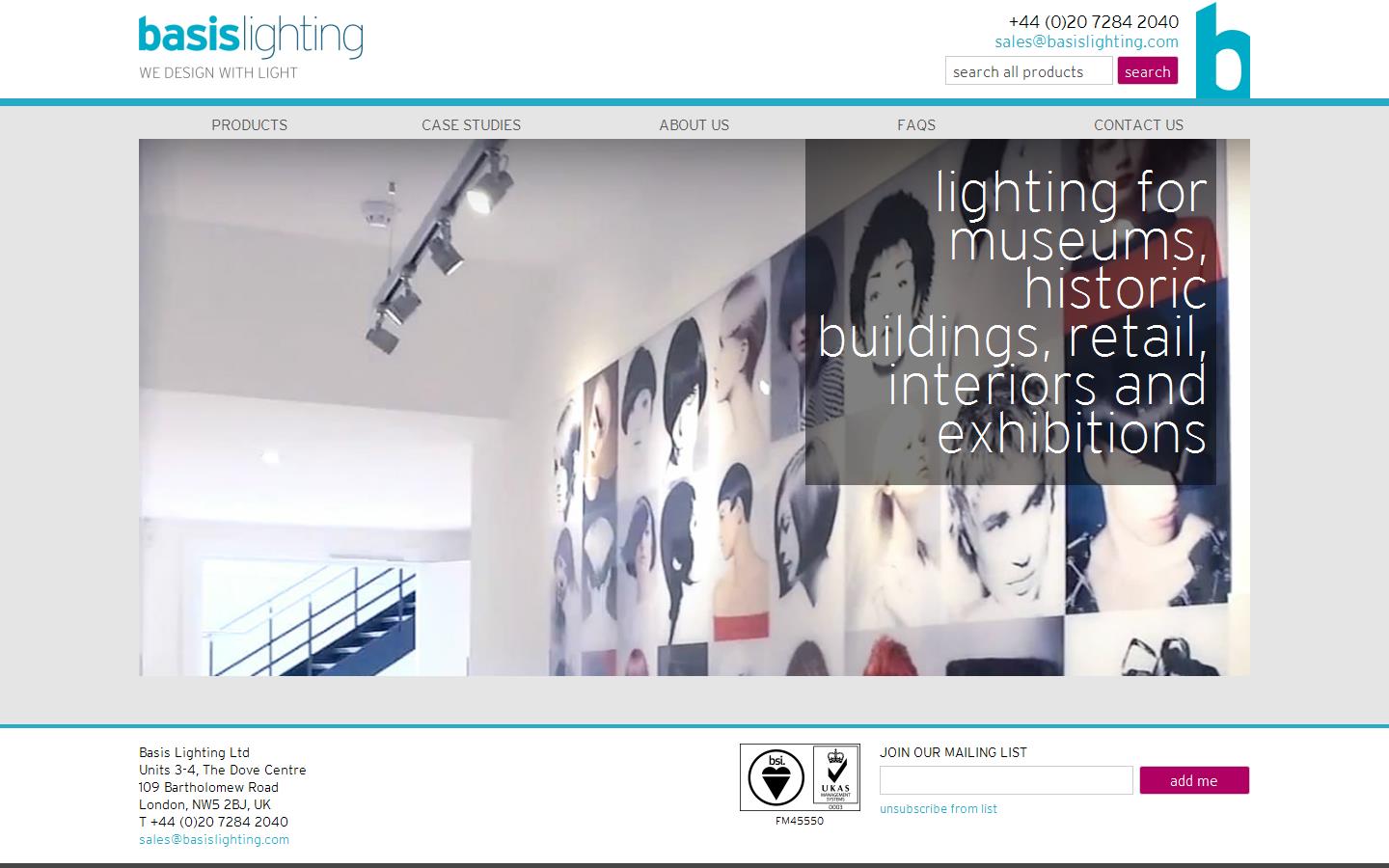 Basis Lighting Website