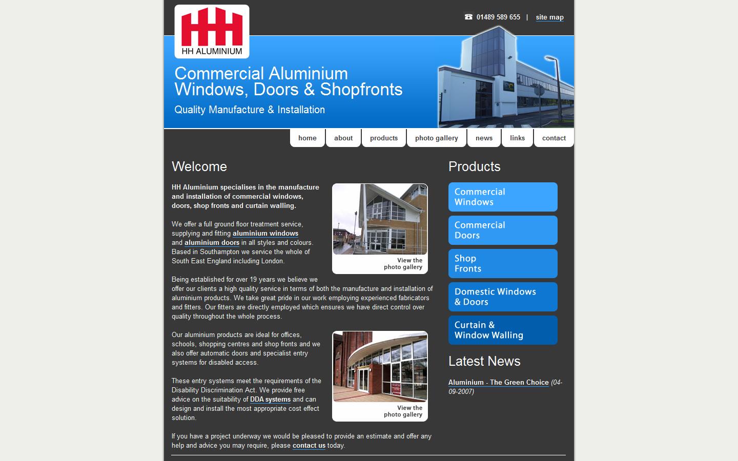 HH Aluminium Website