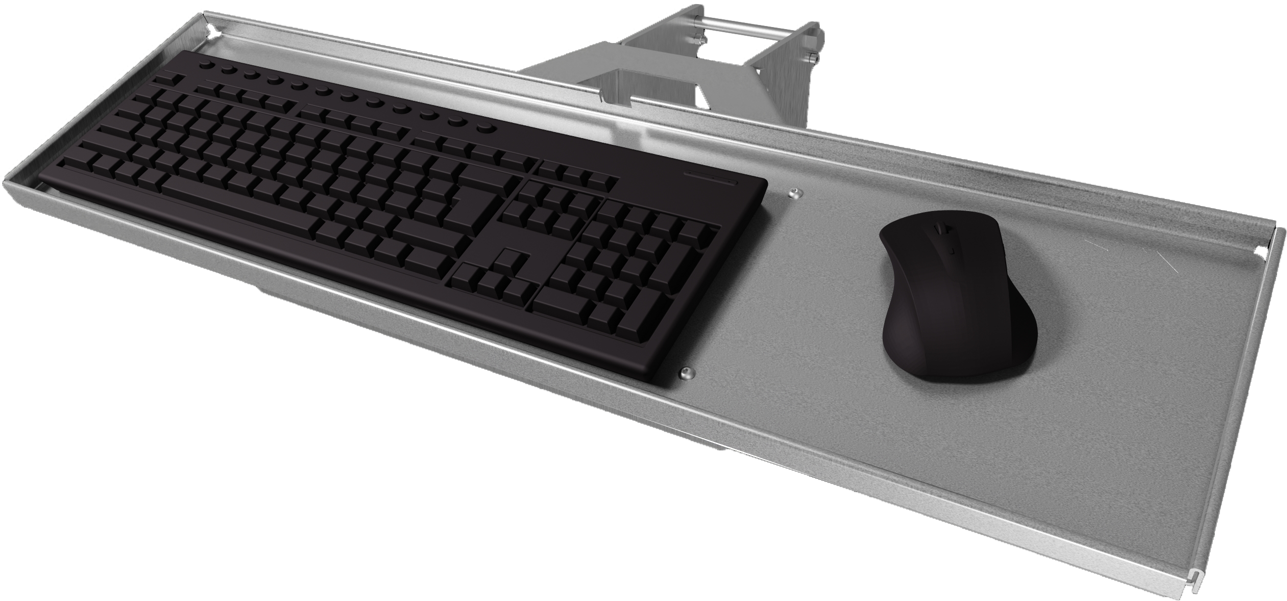 Stainless Steel Keyboard and Mouse Tray for Floor Stand