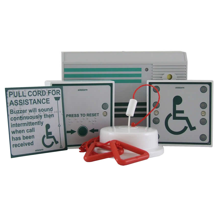 Aidalarm Battery Powered Disabled Toilet Alarm Kit