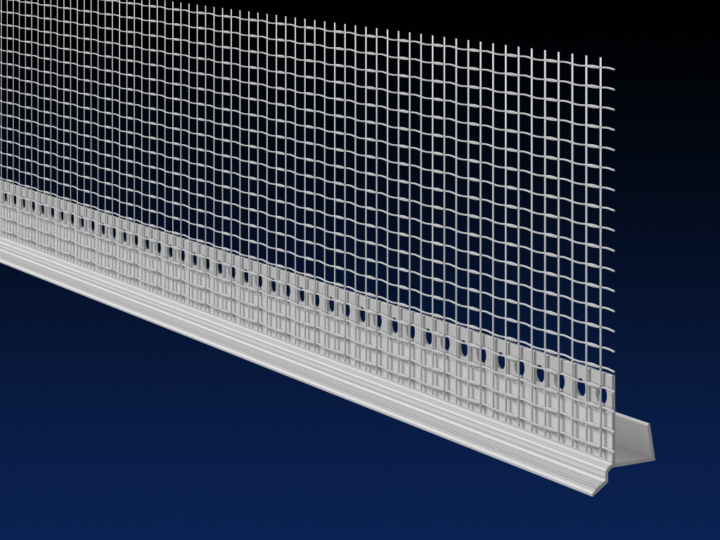 Renderplas PVC EWI 12.5mm Board Casing 6mm Drip Bead, 100 mm Mesh