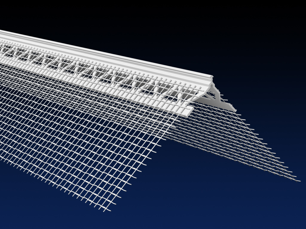 Renderplas PVC EWI 6mm Corner Bead, 100mm Mesh