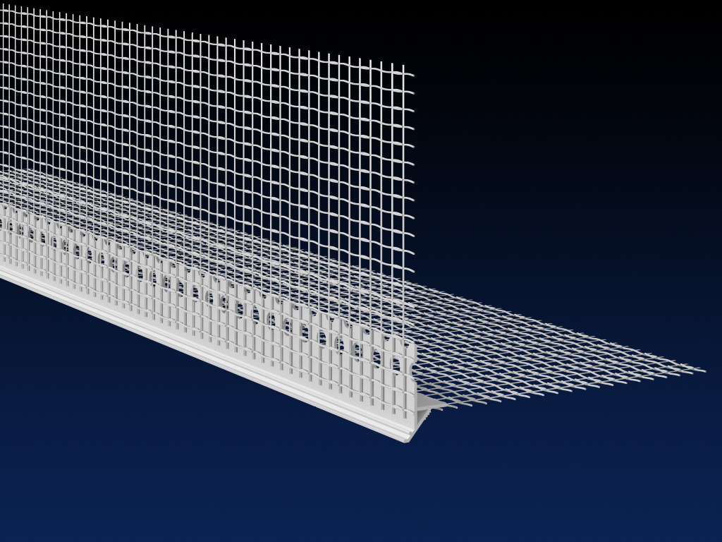 Renderplas PVC EWI Reveal Drip Profile, 100mm Mesh